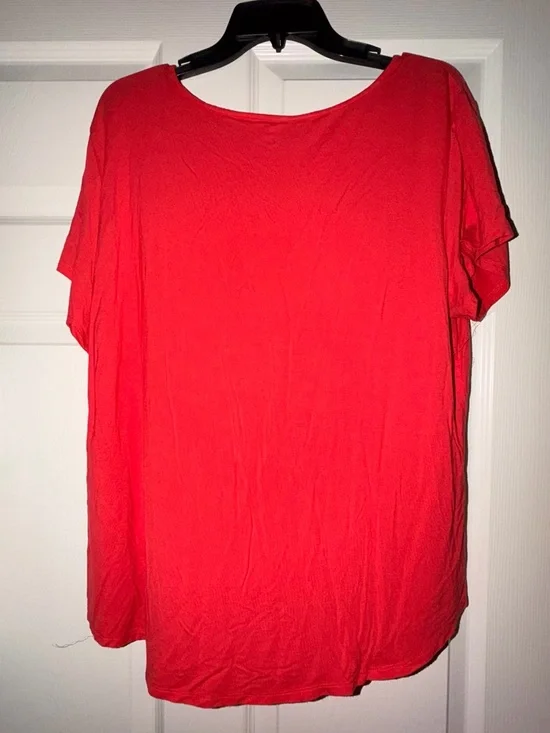 Soma XL Lounge Set Coral Tee & Printed Shorts Soft Pajamas - Picture 6 of 11